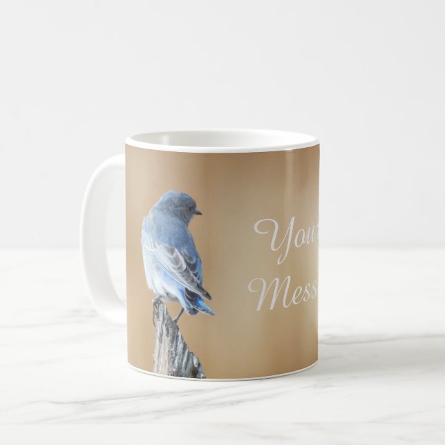 Custom Quote Mountain Bluebird Coffee Mug (Front Left)