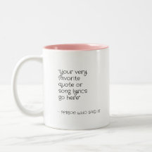 Custom quote or song lyrics - handwriting