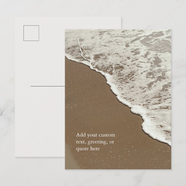 Custom Quote / Personalised beach sand Postcard (Front/Back)