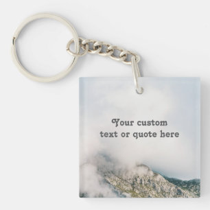 Custom Quote / Personalised mountain Key Ring