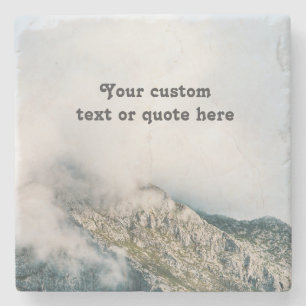 Custom Quote / Personalised mountain Stone Coaster