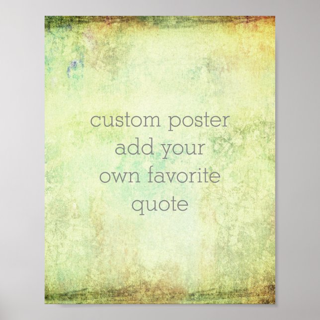 custom quote poster add your text to personalise (Front)