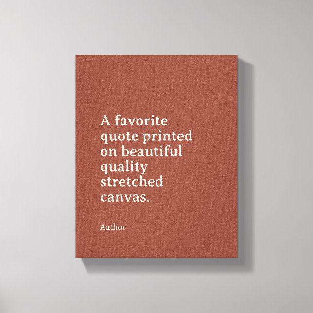 Custom Quote Print on Canvas (Front)