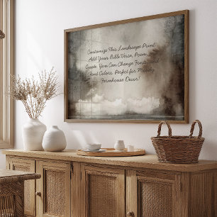 Custom Quote, Saying, Bible Verse Moody Watercolor Poster