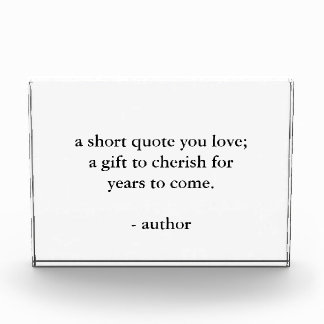 Custom Quote Sign Acrylic Photo Block