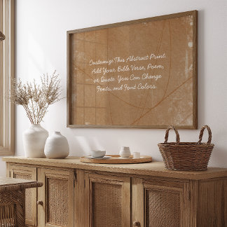 Custom Quote Upload Your Own Words Abstract Art Poster