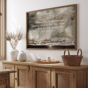 Custom Quote Upload Your Own Words MoodyWatercolor Poster