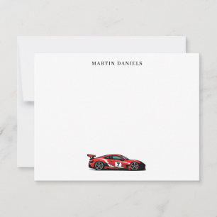 Custom Race Car Note Card