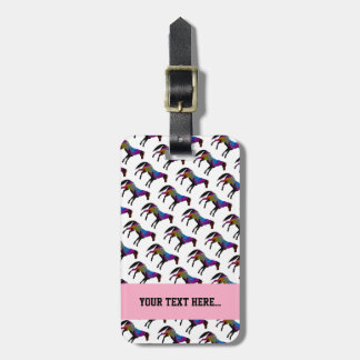 Custom Racehorse Luggage Tag