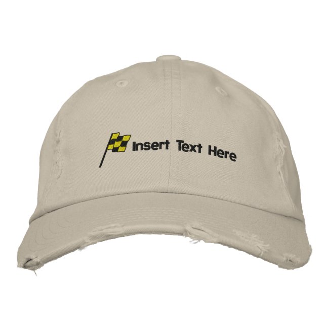 Custom Racing Flag Embroidered Hat (Front)