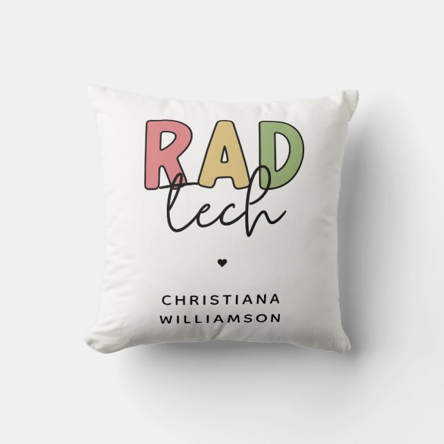 Custom Rad Tech Radiologic Technologist Radiology Cushion (Front)