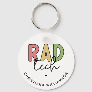 Custom Rad Tech Radiologic Technologist Radiology Key Ring