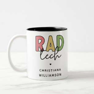 Custom Rad Tech Radiologic Technologist Radiology Two-Tone Coffee Mug