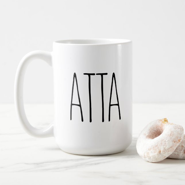 Custom RAE DUNN inspired ATTA Coffee Mug (With Donut)