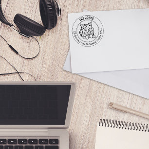 Custom Ragamuffin Cat Return Address  Rubber Stamp