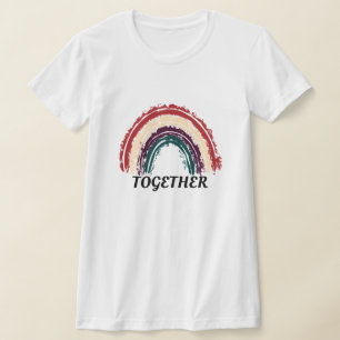 Custom Rainbow Abstract Together T-Shirt Design