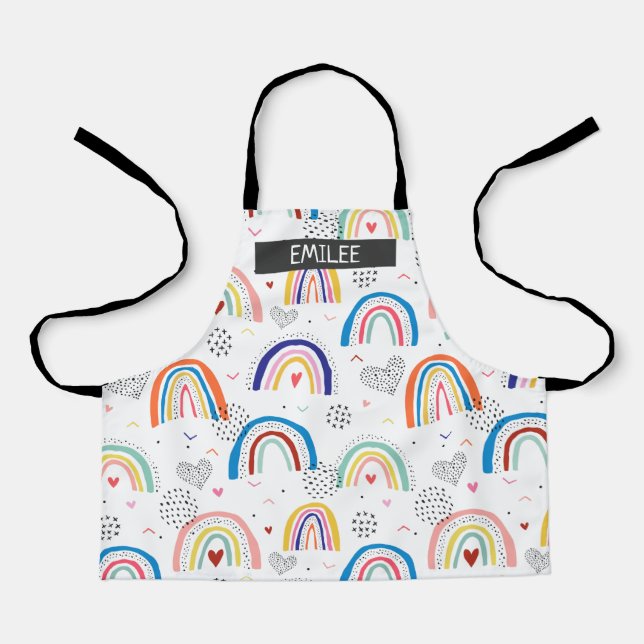 Custom Rainbow All-Over Print Apron (Front)