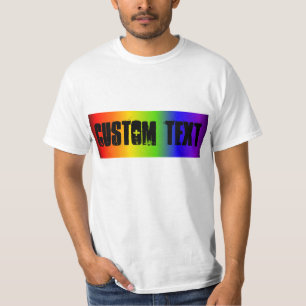 CUSTOM Rainbow banner Men's Tshirt