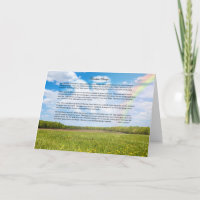 Custom Rainbow Bridge Greeting Card, MALE Dog