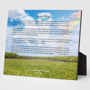 Custom Rainbow Bridge Photo Plaque, Male Dog Plaque