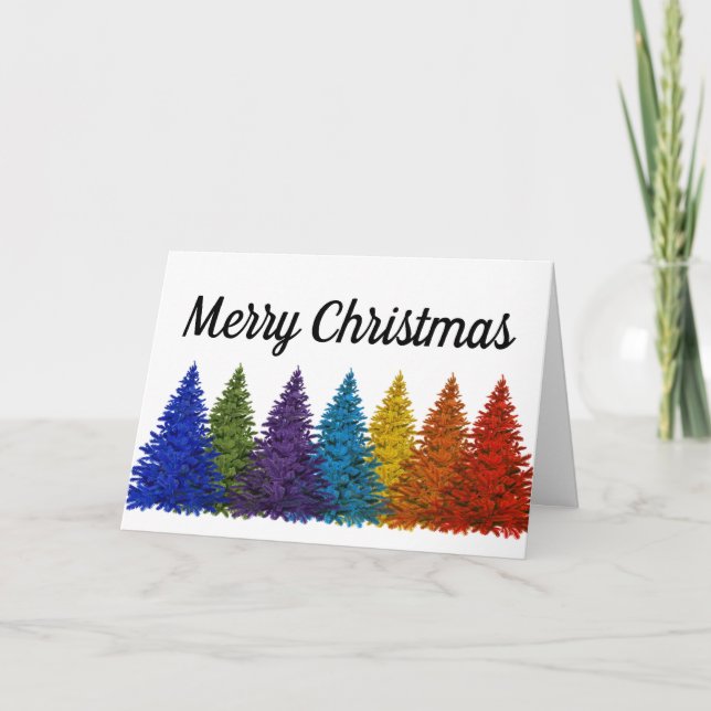 CUSTOM Rainbow Christmas Card (Front)
