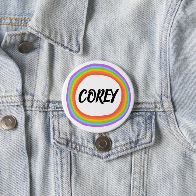 CUSTOM Rainbow Circle Button (In Situ)