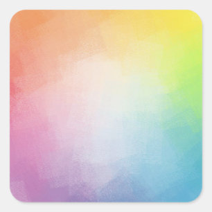 Custom Rainbow Colours Blank Template Blue Purple Square Sticker
