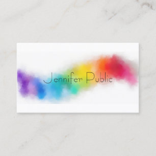 Custom Rainbow Colours Modern Elegant Template Business Card