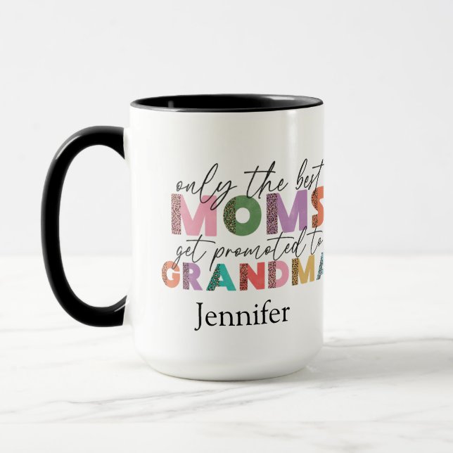 Custom Rainbow Colours New Grandma Mug (Left)