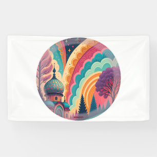 Custom Rainbow Fantasy Dome Banner