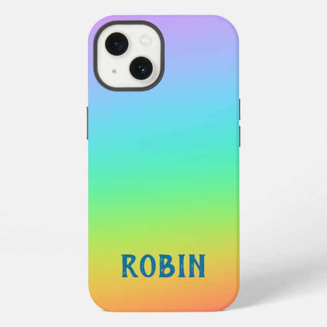 Custom Rainbow Gradient iPhone Case (Back)