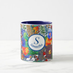 Custom Rainbow Lorikeet Botanical Garden Mug