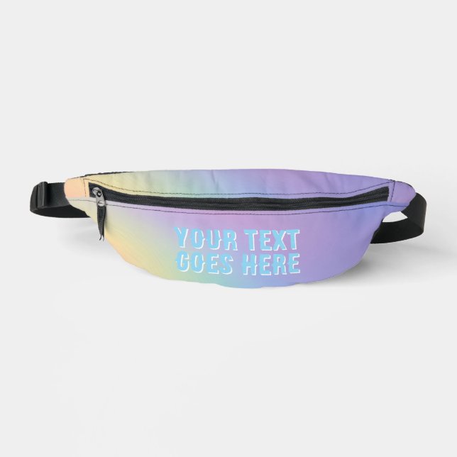 Custom Rainbow Pastel Fanny Pack Create Your Own  (Front)
