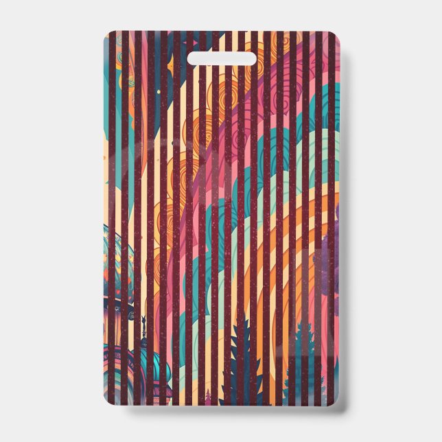 Custom Rainbow Skyline Badge – Mystical Event ID (Front)