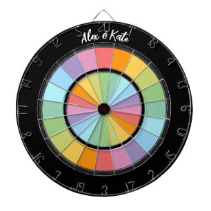 Custom rainbow wheel positivity LGBT pastel colour Dartboard