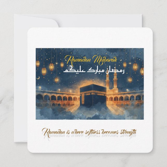 Custom Ramadan Mubarak Card – Personalized Arabic  (Front)