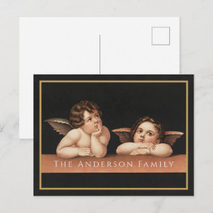 Custom Raphael Cherub Vintage Renaissance Art Postcard