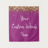 Custom Raspberry & Gold Birthday Party Photo Booth