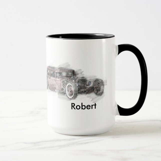 Custom Rat Rod Mug (Right)