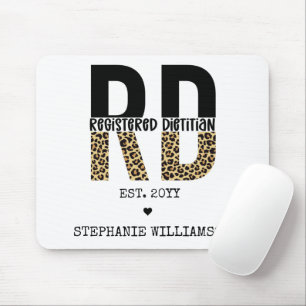 Custom RD Registered Dietician Cheetah Print Mouse Pad