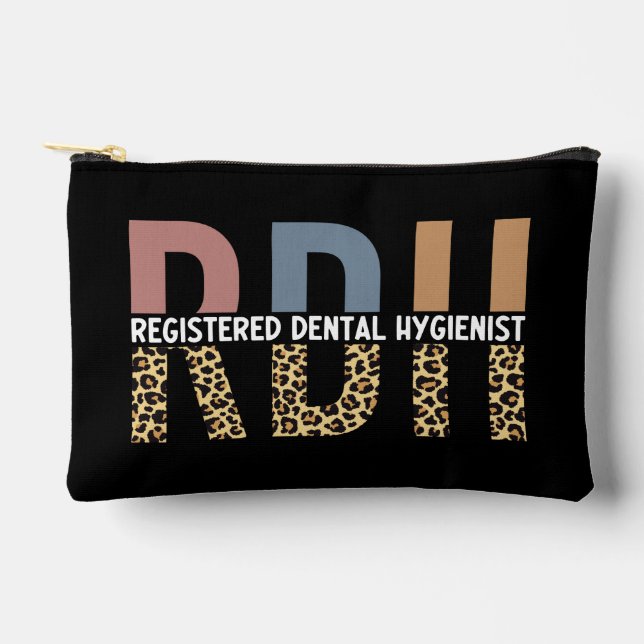 Custom RDH Registered Dental Hygienist Gifts Accessory Pouch (Front)