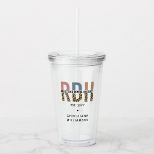 Custom RDH Registered Dental Hygienist Gifts Acrylic Tumbler