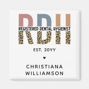 Custom RDH Registered Dental Hygienist Gifts Magnet