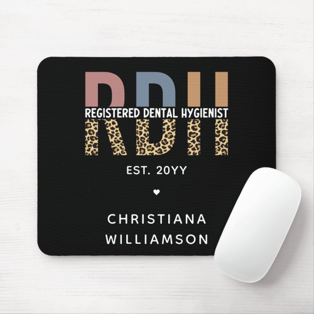 Custom RDH Registered Dental Hygienist Gifts Mouse Pad (With Mouse)