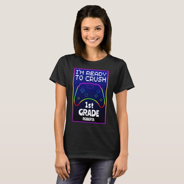 Custom Ready To Crush Back To School  T-Shirt (Front Full)