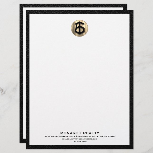 Custom Real Estate Agency Letterhead (Front/Back)