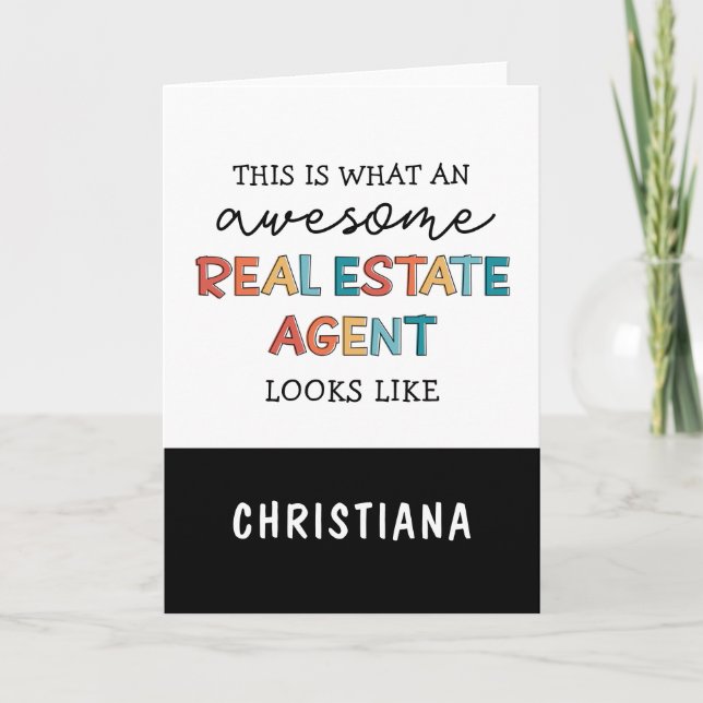 Custom Real Estate Agent Funny Awesome Realtor Card (Front)