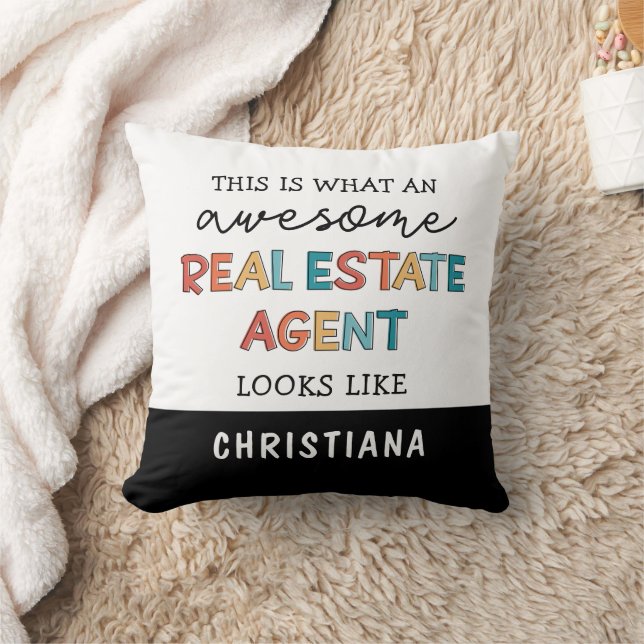 Custom Real Estate Agent Funny Awesome Realtor Cushion (Blanket)