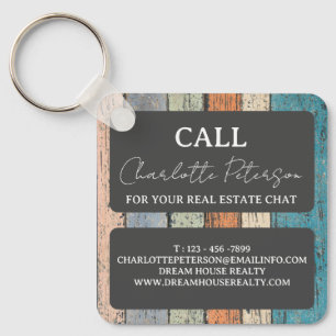 Custom Real Estate Agent Realtor Promotional  Key Ring