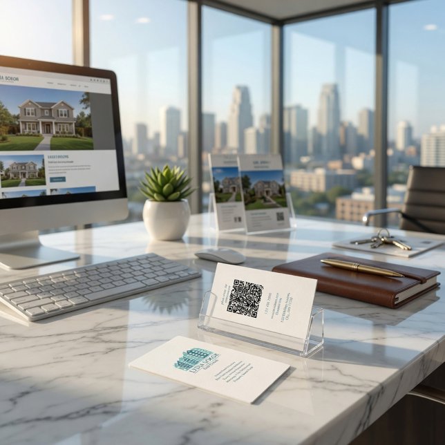 Custom Real Estate Business Card with QR Code (Creator Uploaded)
